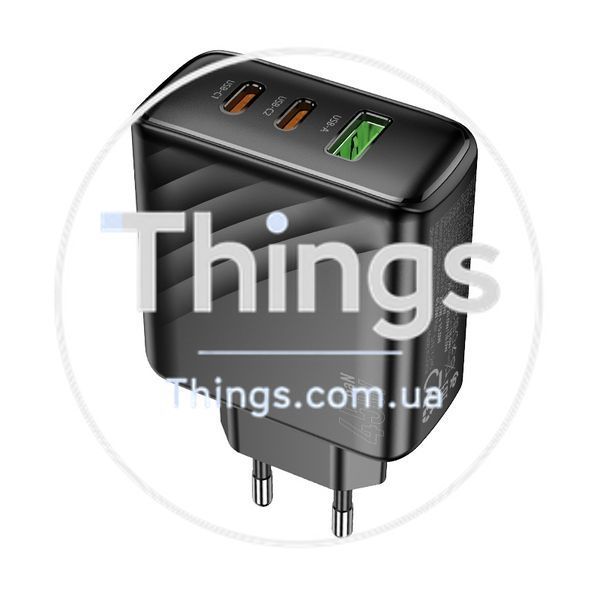 Мережевий Зарядний Пристрій Hoco CS26A 2USB-C/1USB PD/QC 45W Од1-00045255 фото