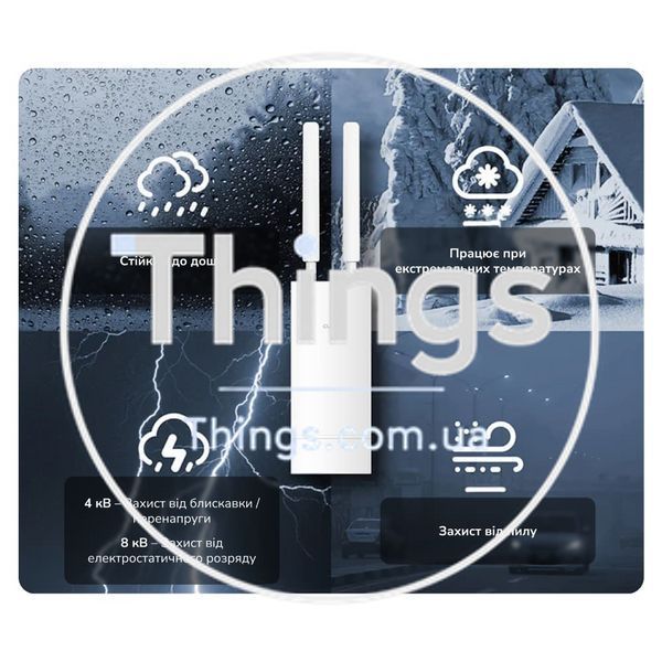 WiFi 5 Mesh 4G LTE-маршрутизатор зовнішній Cudy LT500 OUTDOOR CAT4 дводіапазонний K3-73-00530 фото