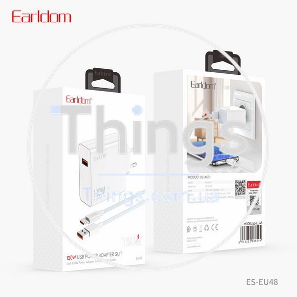 Home Charger | 120W | 1U | USB C Cable (1m) &mdash; Earldom ES-EU48 K2-000083378 фото