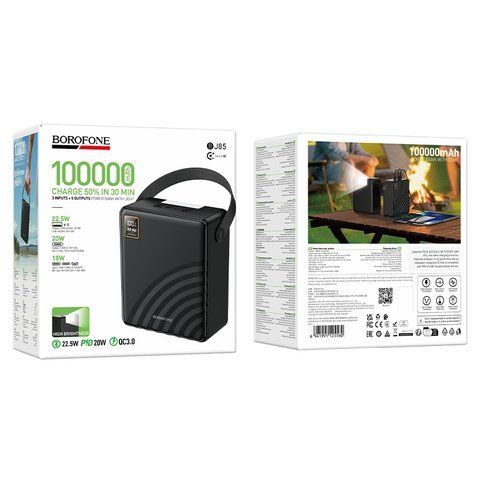 Універсальна Мобільна Батарея Power Bank Borofone BJ85 Myriad 22.5W+PD20W+light 100000mAh Од1-00048623 фото