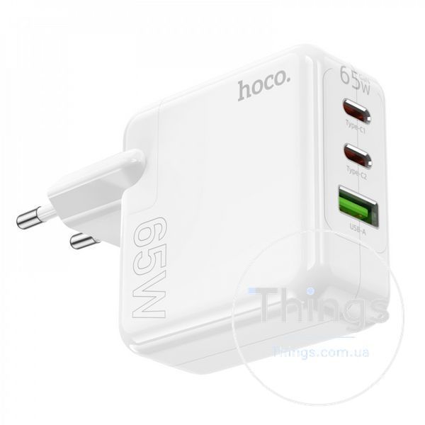 Home Charger 65W GaN 2PD QC 3.0 Hoco C115A &mdash; White K2-000078184 фото