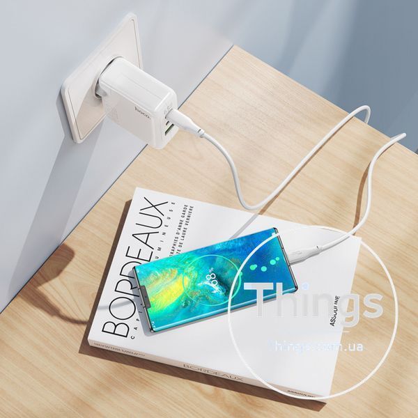 Home Charger 65W GaN 2PD QC 3.0 Hoco C115A &mdash; White K2-000078184 фото