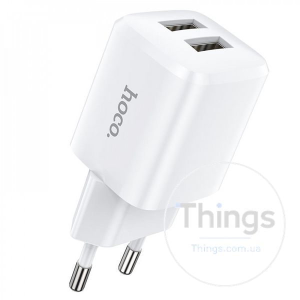 Home Charger 2.4A 2U Micro Cable (1m) Hoco N8 &mdash; White К2-000071406 фото
