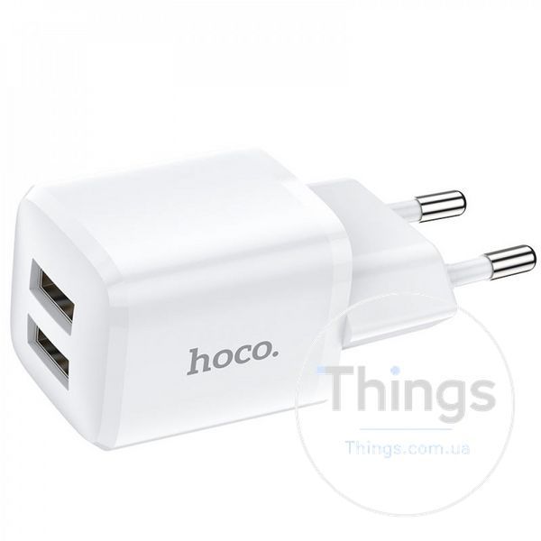 Home Charger 2.4A 2U Micro Cable (1m) Hoco N8 &mdash; White К2-000071406 фото