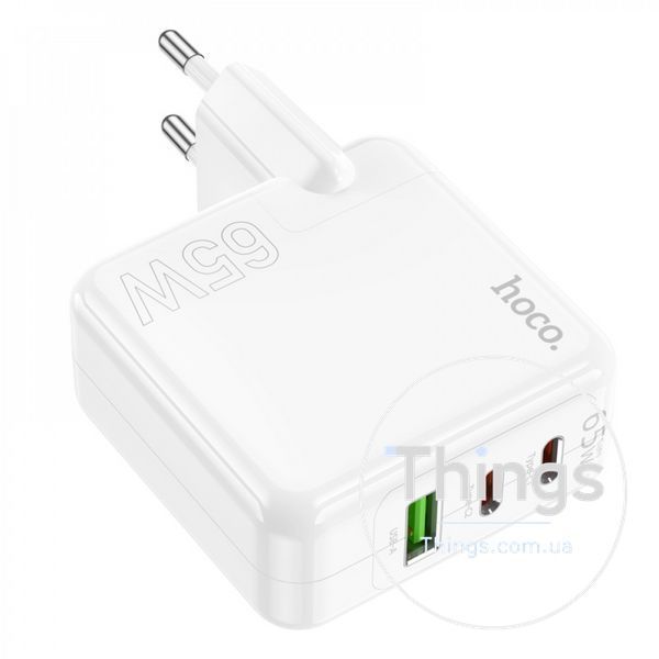 Home Charger 65W GaN 2PD QC 3.0 Hoco C115A &mdash; White K2-000078184 фото