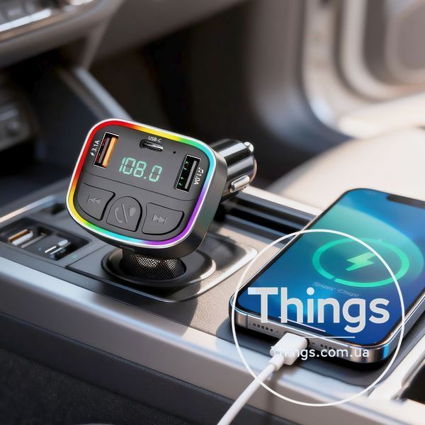 Fm Modulator MP3 | Car Charger | 3.0A | 2U | 1C &mdash; Earldom ET-M118 K2-000083534 фото