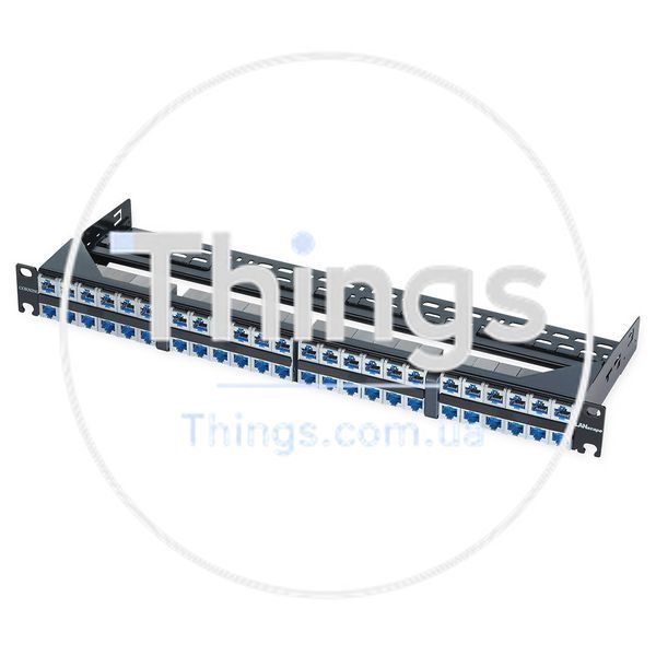 Патч-панель на 48 портов с модулями S500 FutureCom 6A, 1U, 19 ", черная, Corning CM-2821 фото