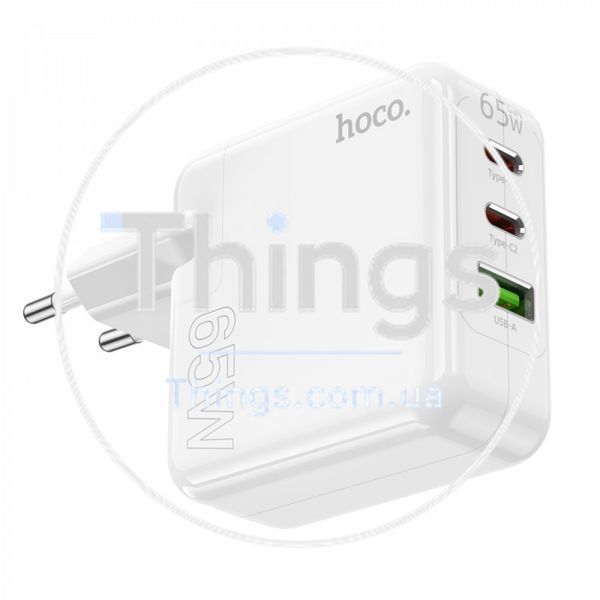 Home Charger 65W GaN 2PD QC 3.0 Hoco C115A &mdash; White K2-000078184 фото