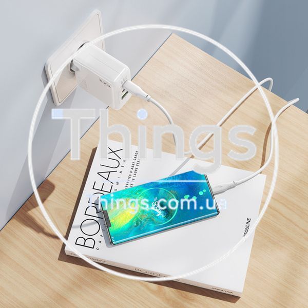 Home Charger 65W GaN 2PD QC 3.0 Hoco C115A &mdash; White K2-000078184 фото