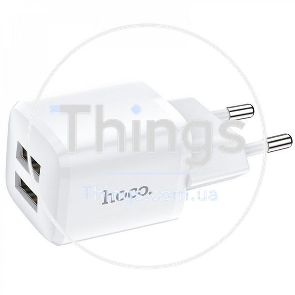 Home Charger 2.4A 2U Micro Cable (1m) Hoco N8 &mdash; White К2-000071406 фото