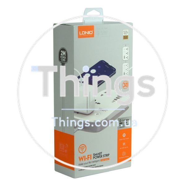 Мережевий Подовжувач LDNIO SCW3451 3 ports/PD/3USB/1QC3.0/1Type-C/WiFi Од1-00036736 фото