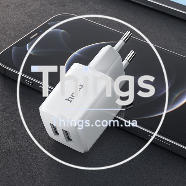 Home Charger 2.4A 2U Micro Cable (1m) Hoco N8 &mdash; White К2-000071406 фото
