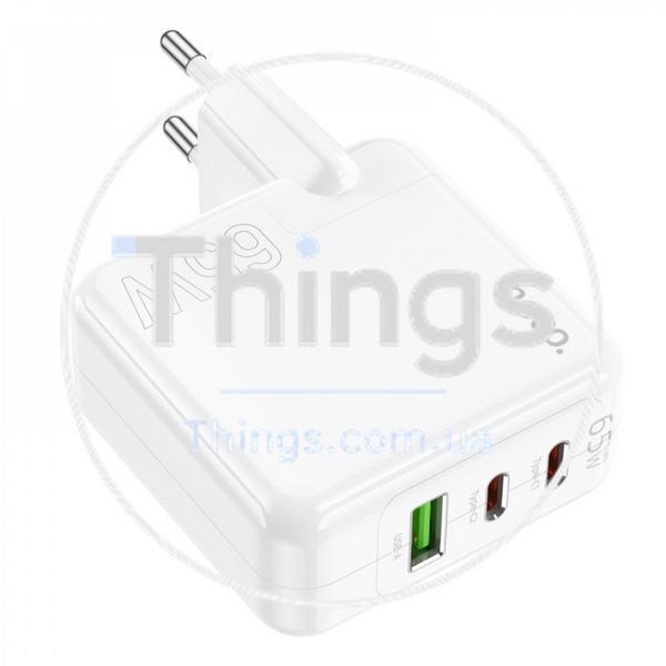 Home Charger 65W GaN 2PD QC 3.0 Hoco C115A &mdash; White K2-000078184 фото