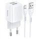 Home Charger 2.4A 2U Micro Cable (1m) Hoco N8 &mdash; White К2-000071406 фото 1