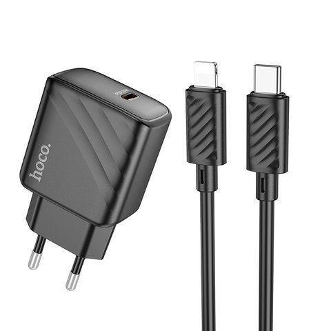 Мережевий Зарядний Пристрій Hoco CS22A 1USB-C PD/QC 30W+Type-C to Lightning Од1-00042212 фото