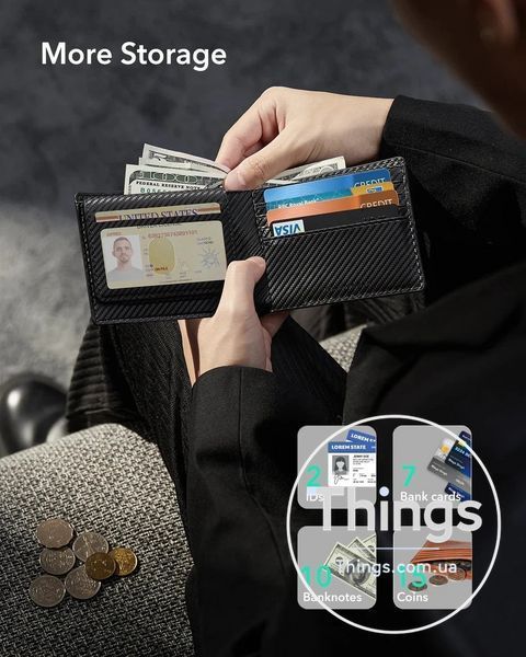 Гаманець ESR Geo Wallet з функцією Apple Find My шкіряний чорний K1-000618 фото