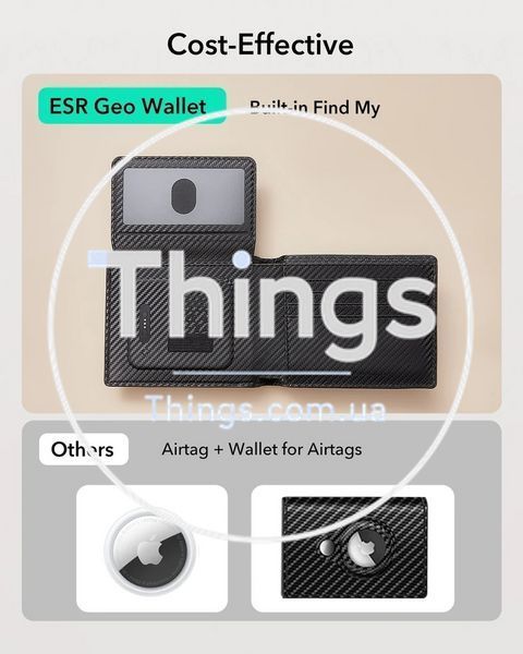 Кошелек ESR Geo Wallet с функцией Apple Find My кожаный черный K1-000618 фото