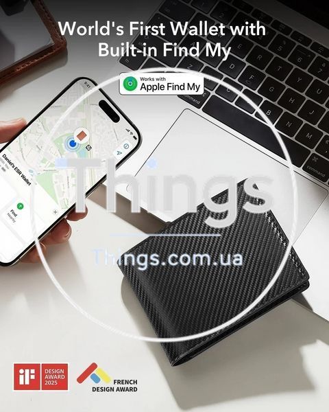 Кошелек ESR Geo Wallet с функцией Apple Find My кожаный черный K1-000618 фото