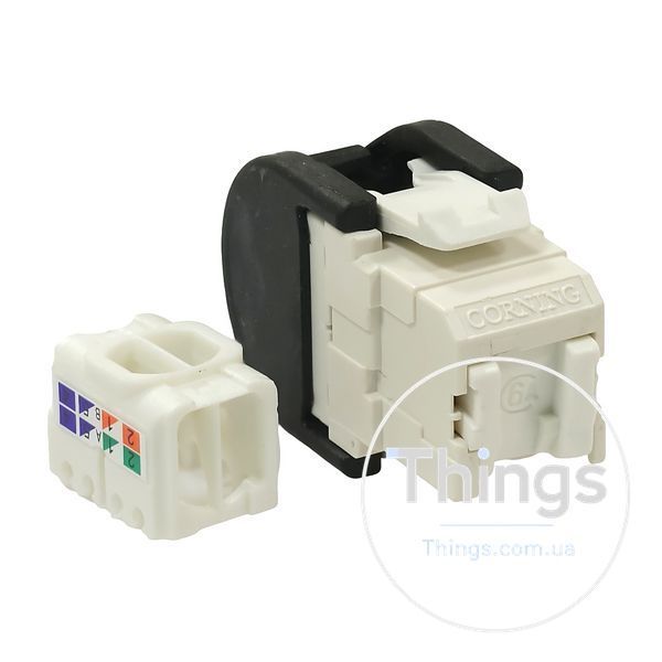 Модуль Keystone UTP RJ45 кат. 6А, білий, Corning CM-2813 фото