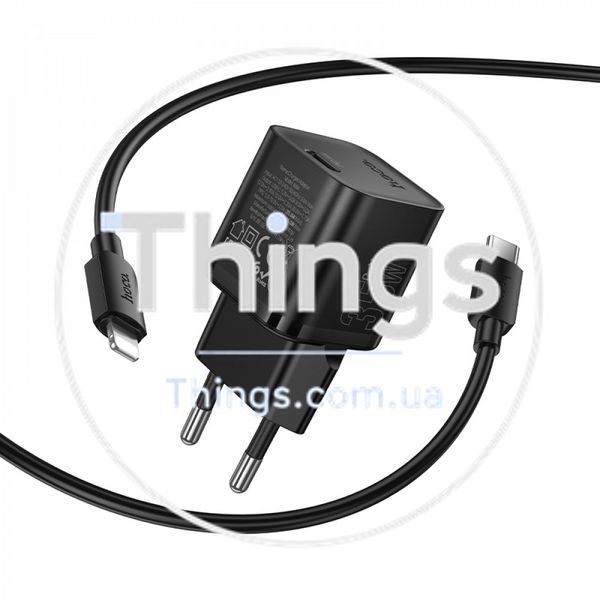 Home Charger 35W PD C to Lightning Cable (1m) Hoco N66 &mdash; White К2-000081788 фото