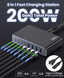 Блок питания Зарядное HHETP LanLuk USB C Multiple 200 Вт 8 портов K1-000023 фото 2