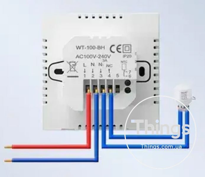 Термостат Avatto Smart Heating Thermostat ZWT100 3A Wi-Fi Tuya (WT100-WH-3A) K1-000380 фото