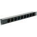 Блок 19" на 9 роз. нім. станд., 10А, 1U, без шнура CM-1634 фото 1