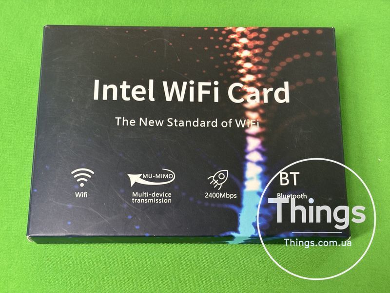 Wi-Fi адаптер (мережева карта) Intel AX210NGW Wi-Fi 6E 802.11ax M.2 тридіапазонний 2.4G/5G/6G 5374Mbps Bluetooth 5.3 (AX210NGW) K1-000409 фото