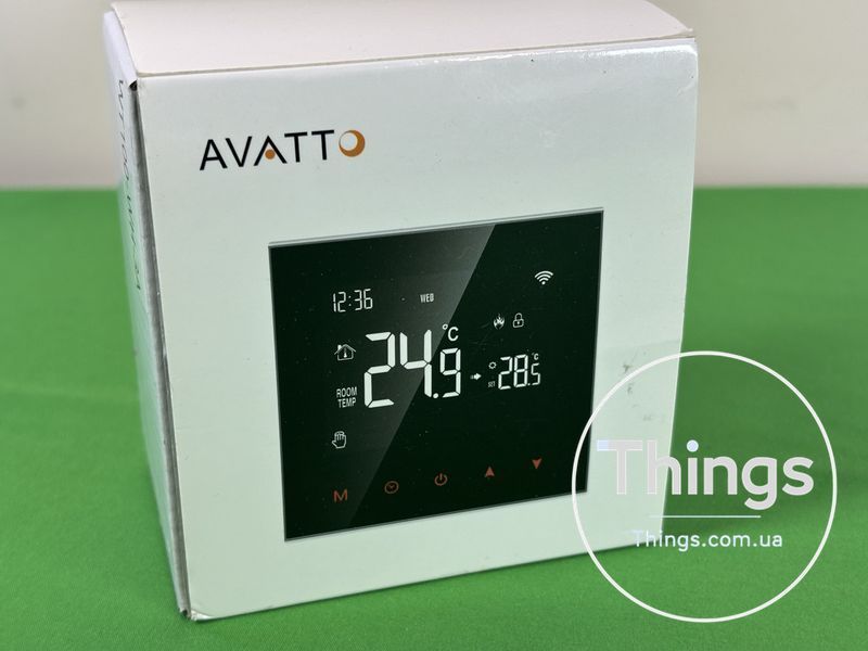 Термостат Avatto Smart Heating Thermostat ZWT100 3A Wi-Fi Tuya (WT100-WH-3A) K1-000380 фото