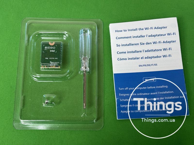 Wi-Fi адаптер (мережева карта) Intel AX210NGW Wi-Fi 6E 802.11ax M.2 тридіапазонний 2.4G/5G/6G 5374Mbps Bluetooth 5.3 (AX210NGW) K1-000409 фото